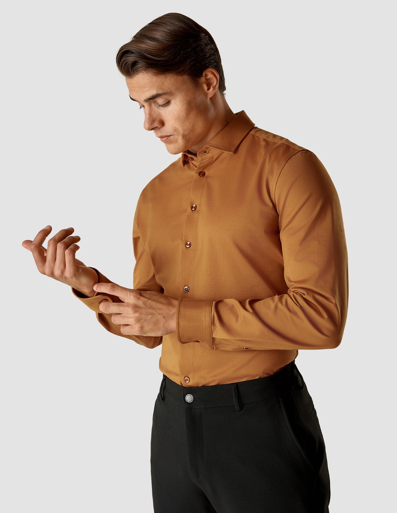 Classic Hemd Rusty Brown Slim